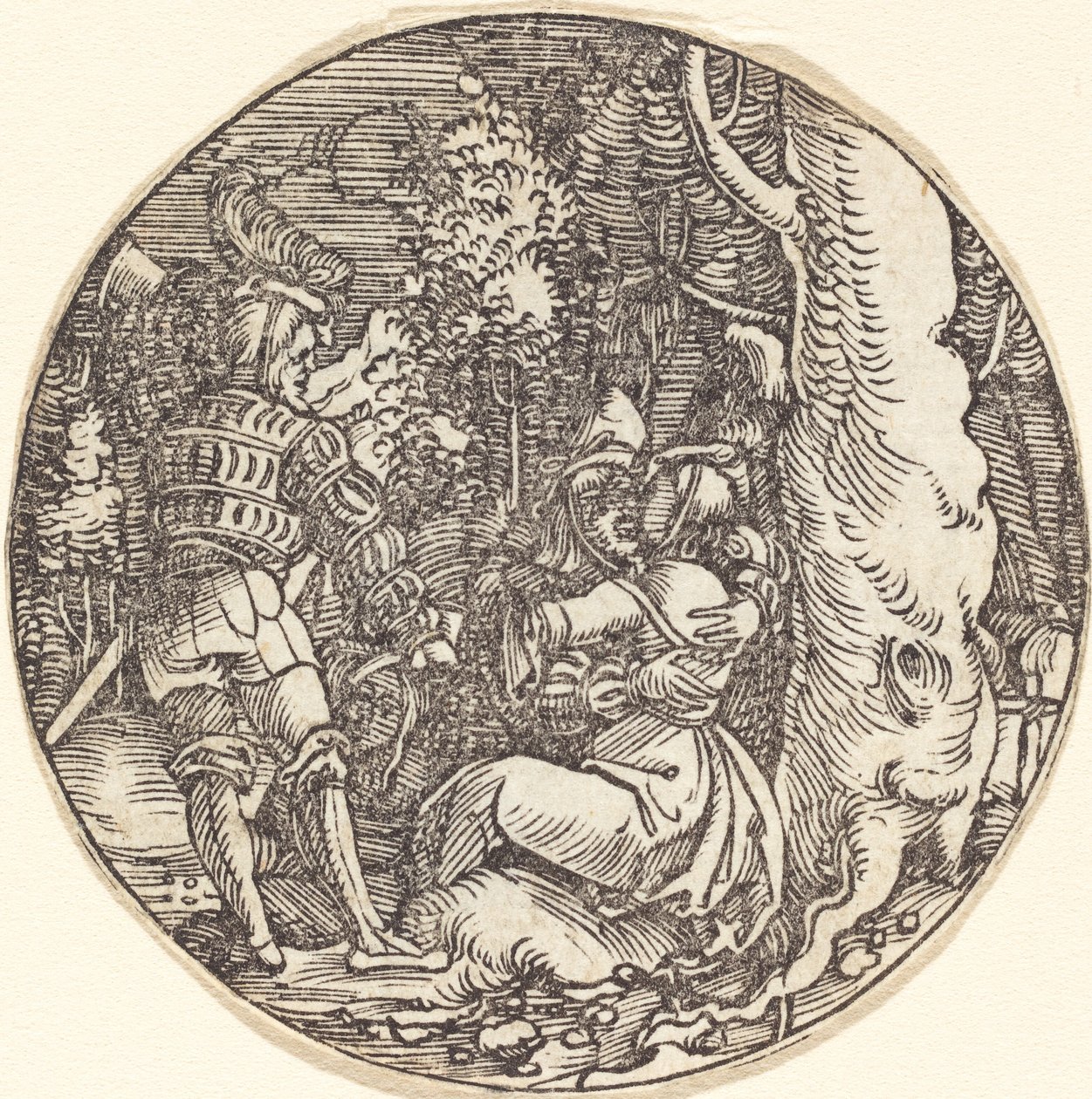 The Embrace (A Couple of Lovers by a Tree) by Hans Springinklee
