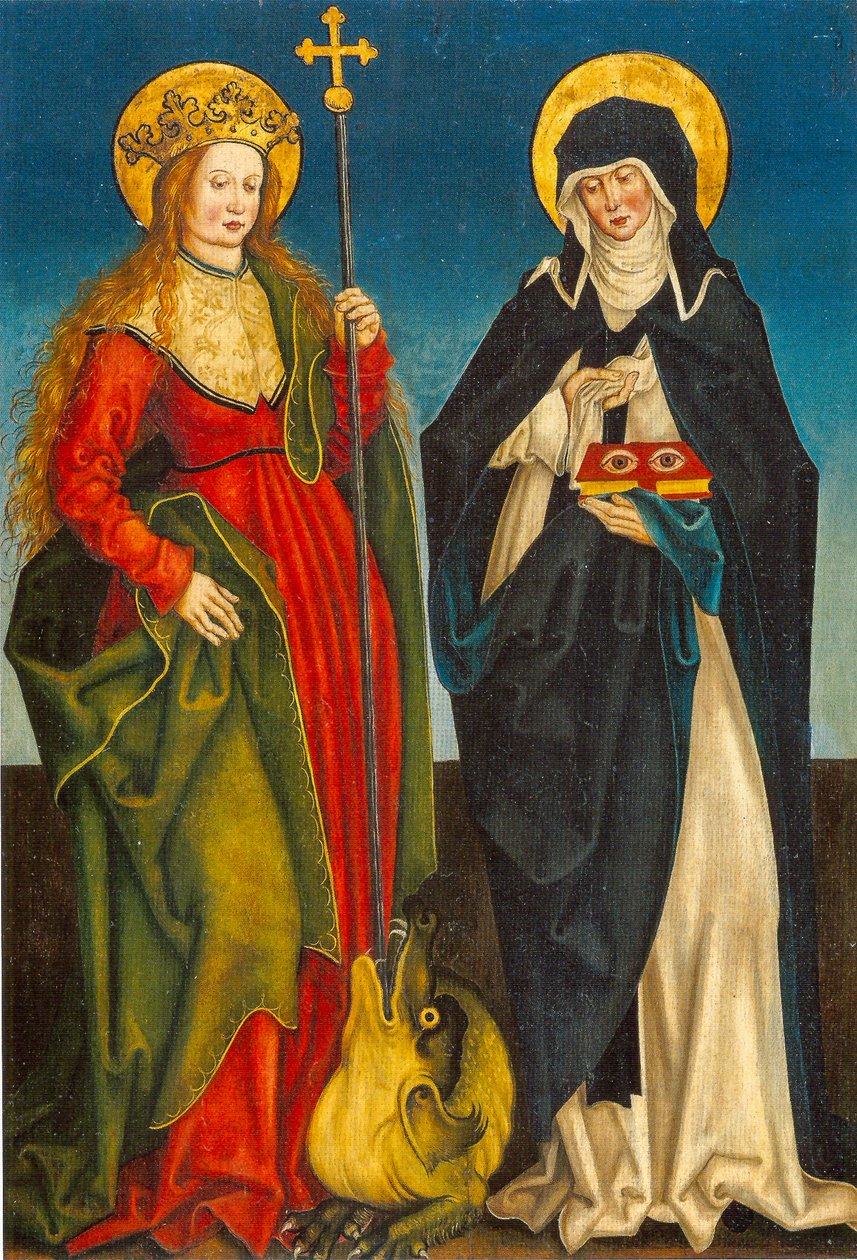 Saints Margaret and Ottilia - Inzigkofen Altar by Hans und Jakob Strüb