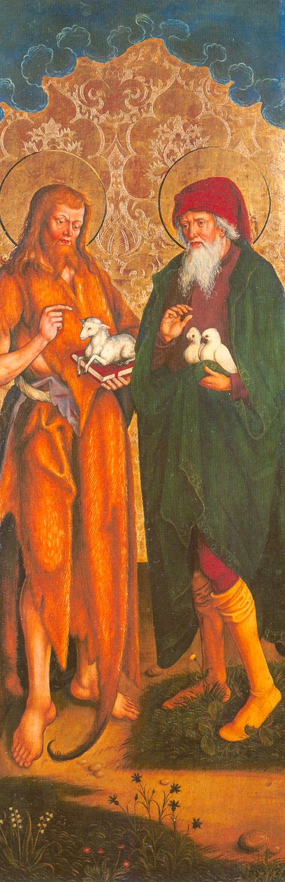 John the Baptist and Joachim - Inzigkofen Altar by Hans und Jakob Strüb