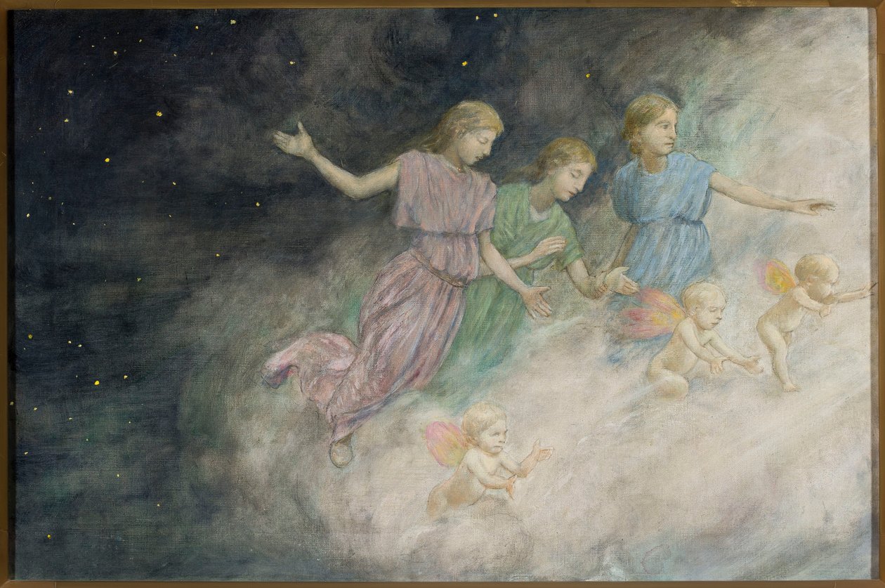 Angels - Annunciation by Hans Thoma