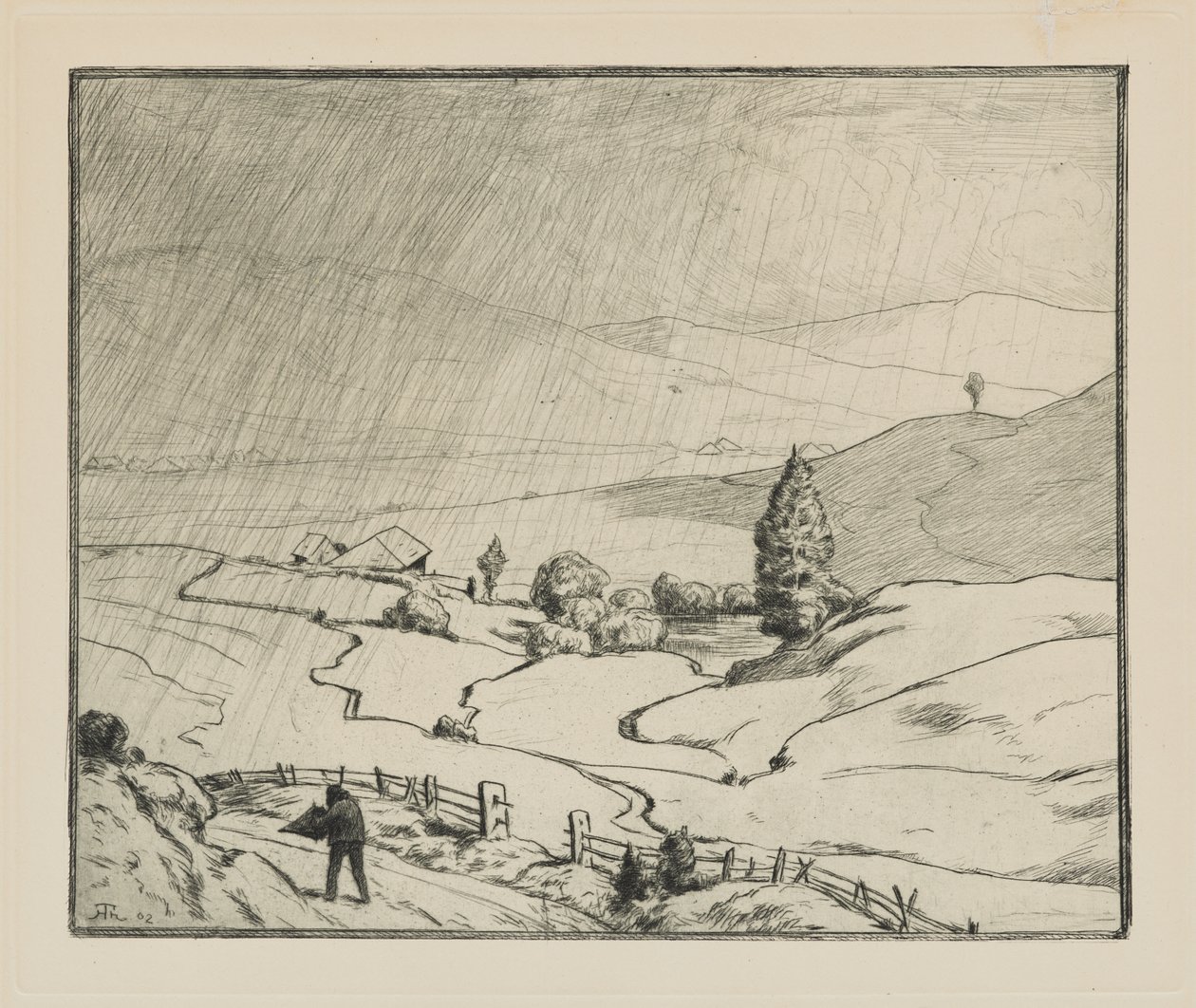 Beginning to Rain by Hans Thoma
