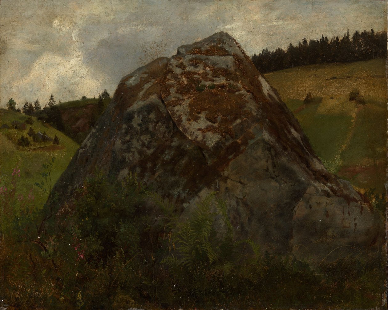 Rock in a Meadow Valley by Hans Thoma