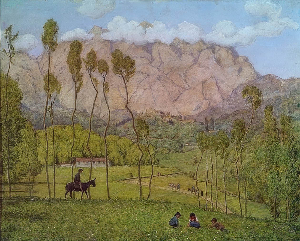 Landscape near Carrara. Around 1910 by Hans Thoma