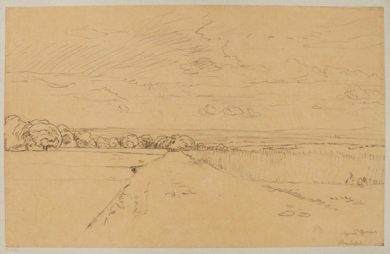 Landscape with Road from the Area of Oberursel by Hans Thoma