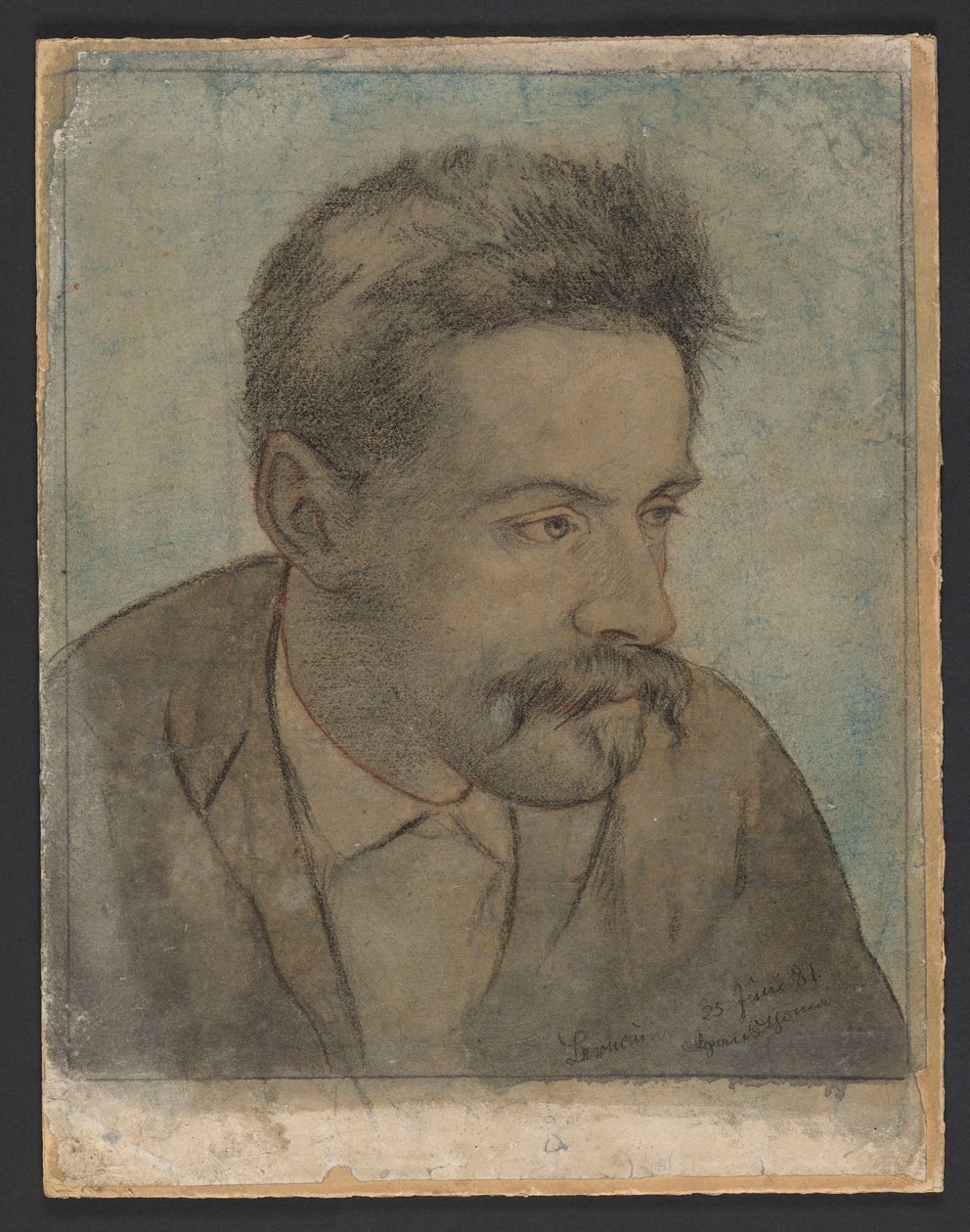 Portrait of a Man with a Mustache by Hans Thoma