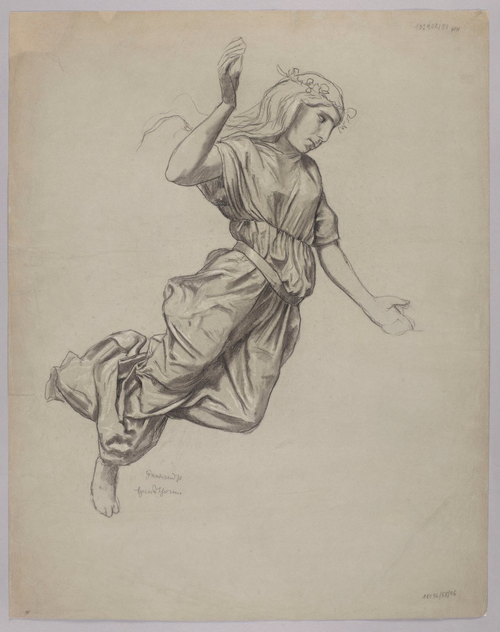 Study of a Female Figure by Hans Thoma