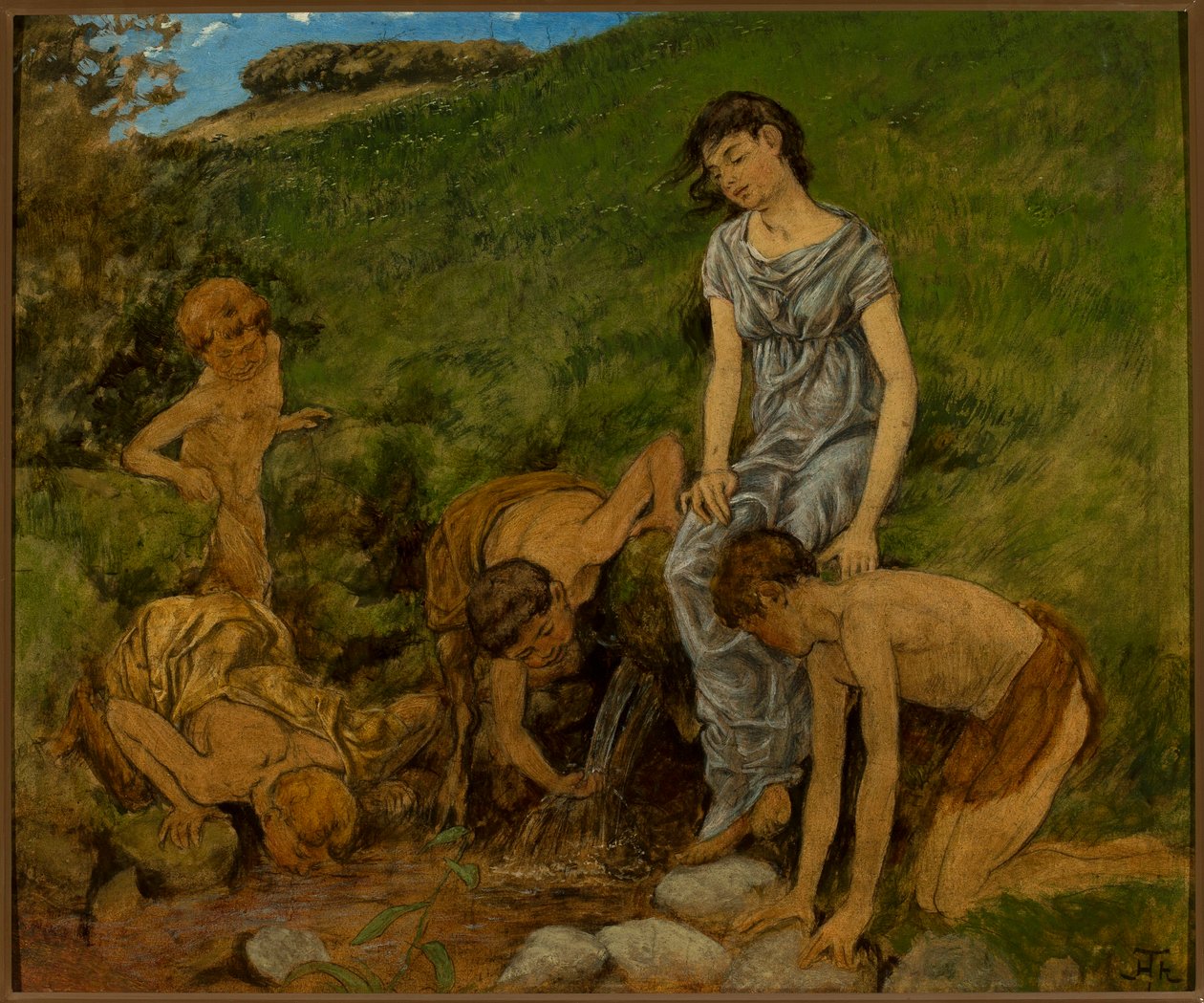 At the Source by Hans Thoma