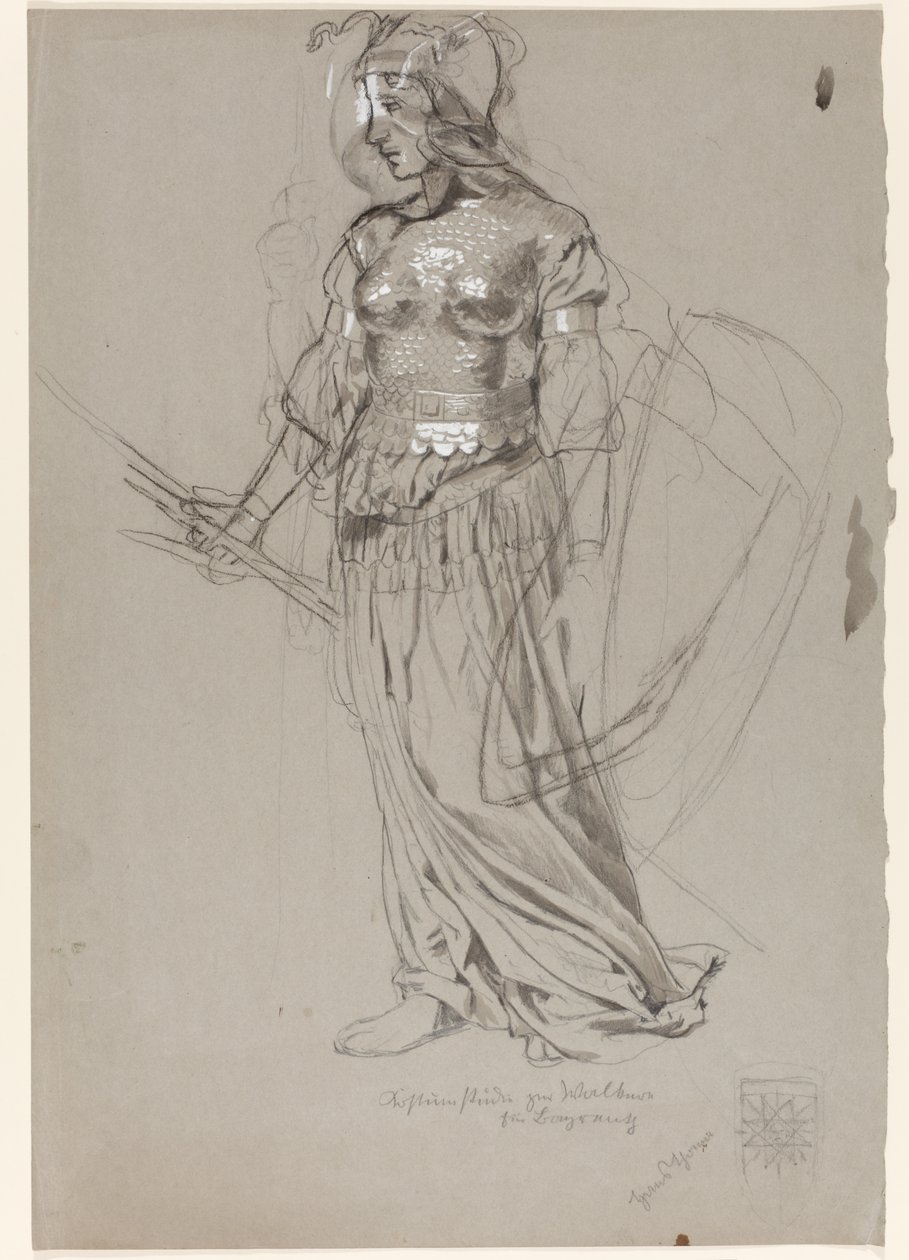 Valkyrie (Costume Study for Bayreuth) by Hans Thoma