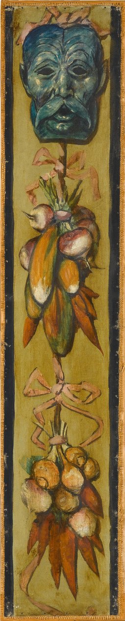 Wall Frieze from the Music Room of the Pringsheim House, Munich: Bearded Mask with Vegetable Bundles. Right of Inv.-No. 1917 by Hans Thoma
