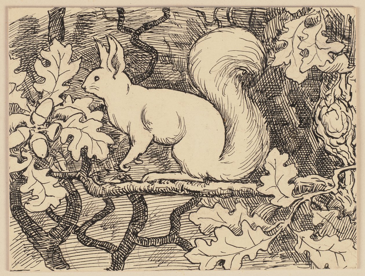 Drawing for the Primer: Squirrel by Hans Thoma