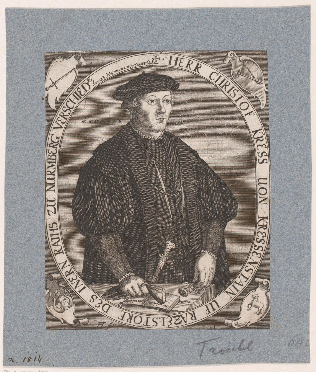 Portrait of Christoph II Kreß von Kressenstein by Hans Troschel