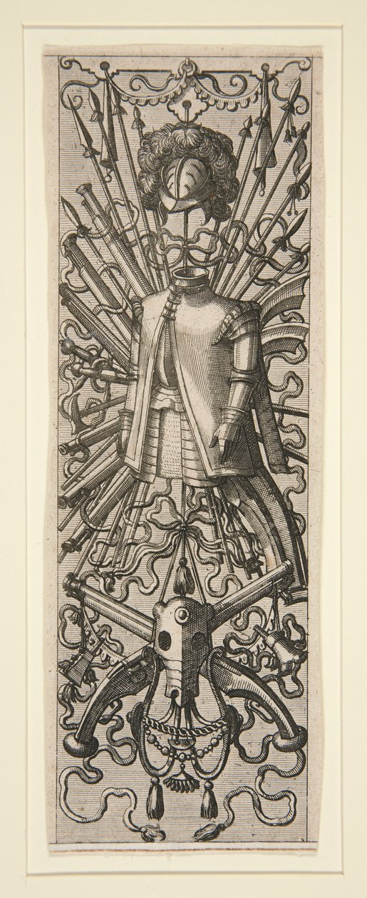 One Sheet from a Set of 16 Panel Decorations and Friezes with Trophies by Hans Vredeman de Vries