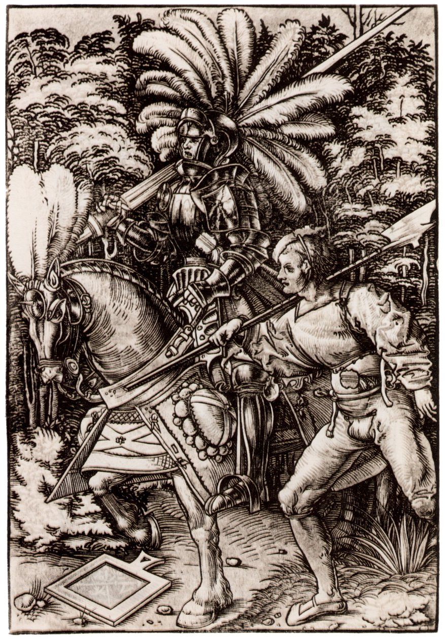 Knight and Halberdier by Hans Wechtlin
