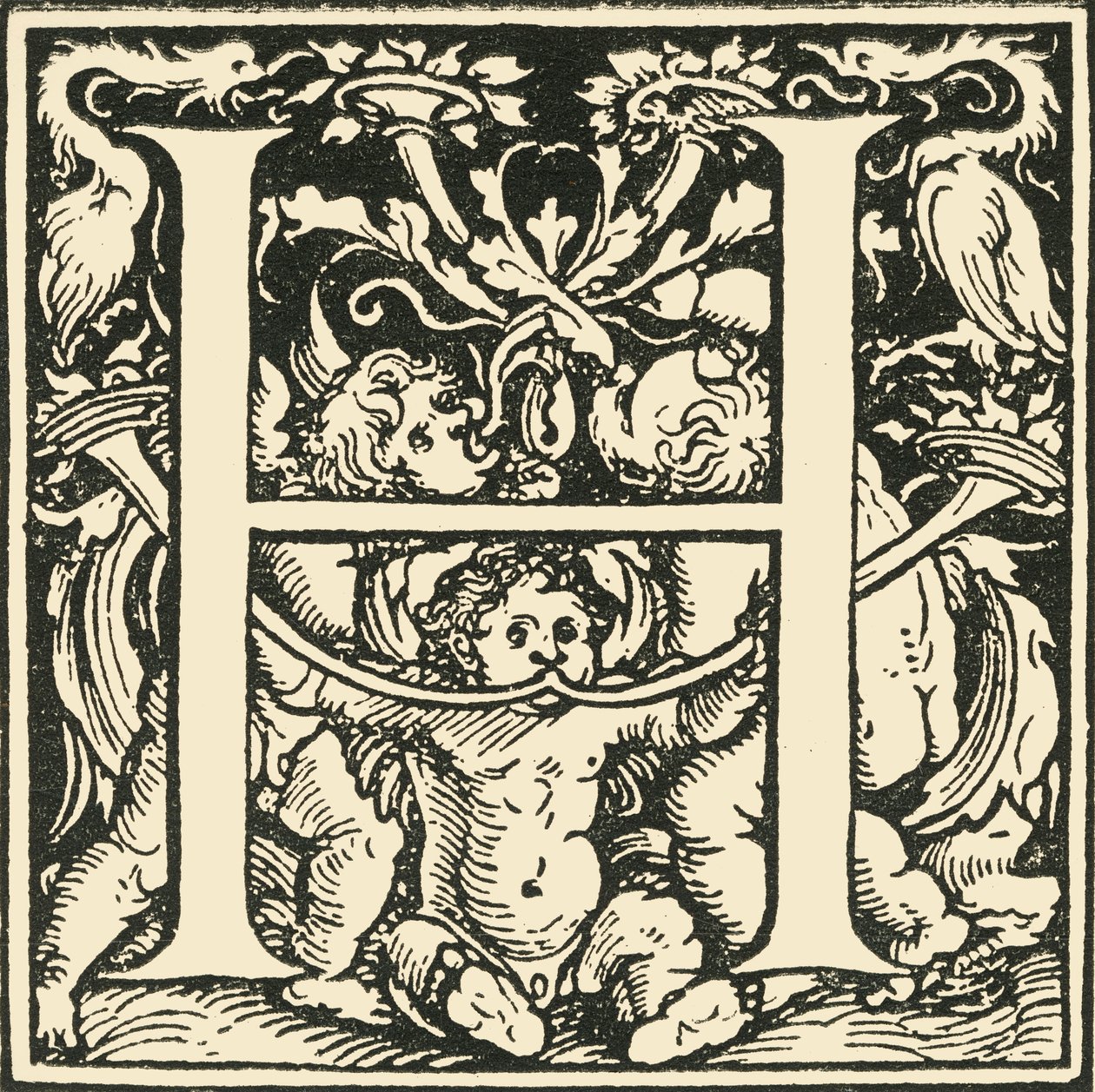 H - An Alphabet by Hans Weiditz by Hans Weiditz