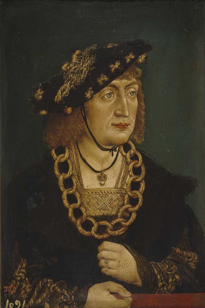 Portrait of Frederick III 1415-1493, Holy Roman Emperor by Hans Wertinger von