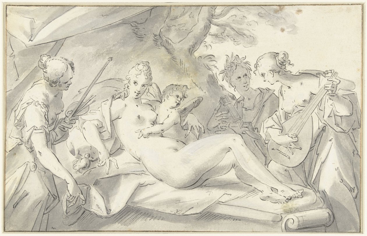 Venus Among Arts and Sciences by Hans von Aachen