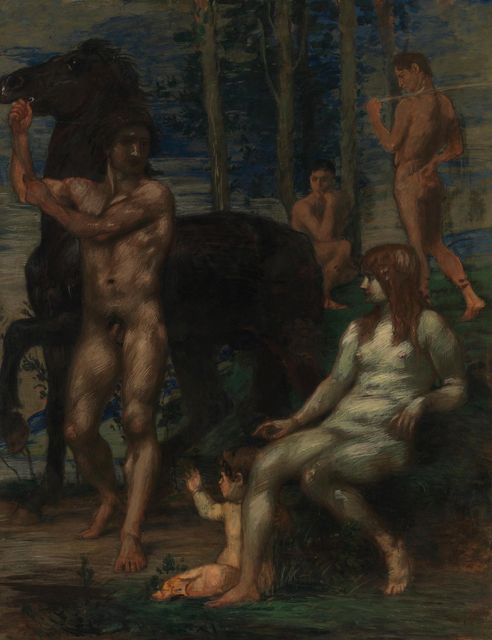 Horse Handler and Nymph by Hans von Marées