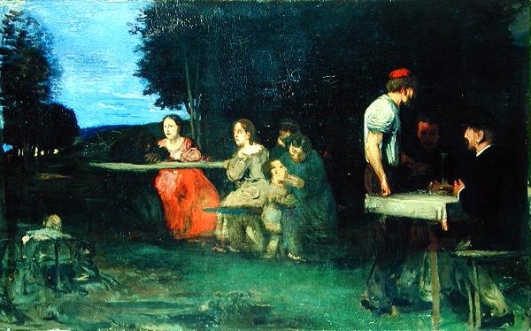 A Roman Scene by Hans von Marées