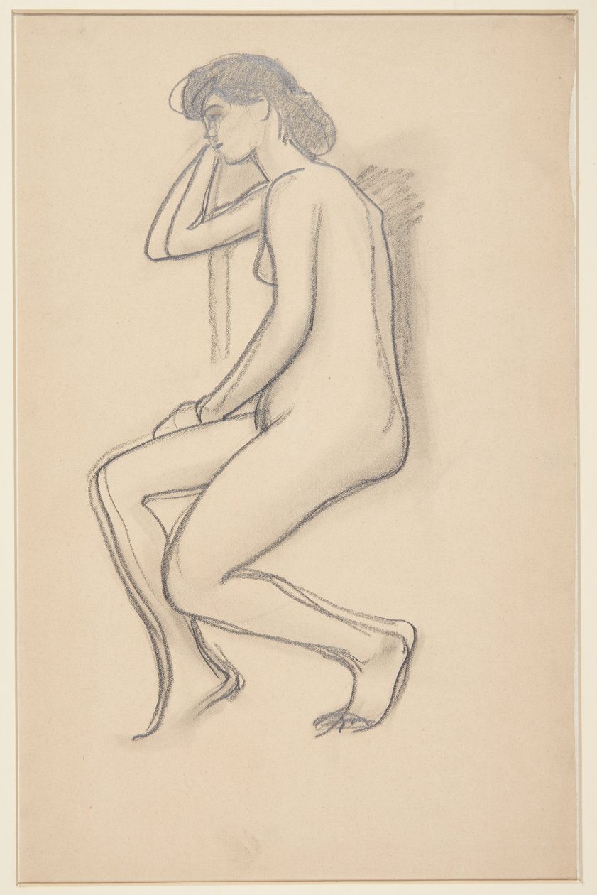 Seated Female Model, Seen from the Side by Harald Giersing