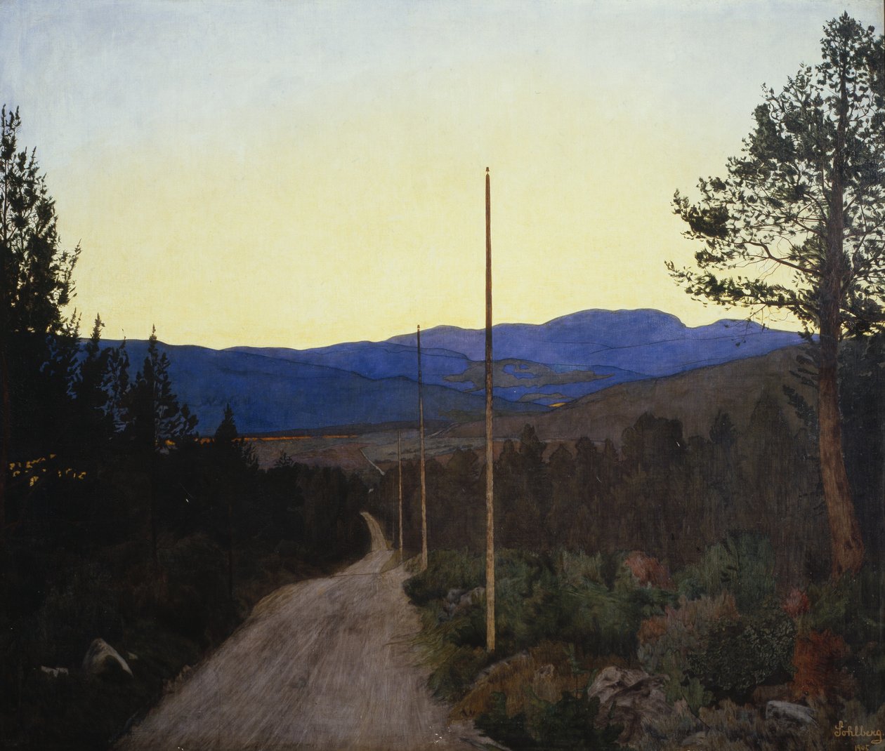Country Head, Landevei by Harald Oscar Sohlberg