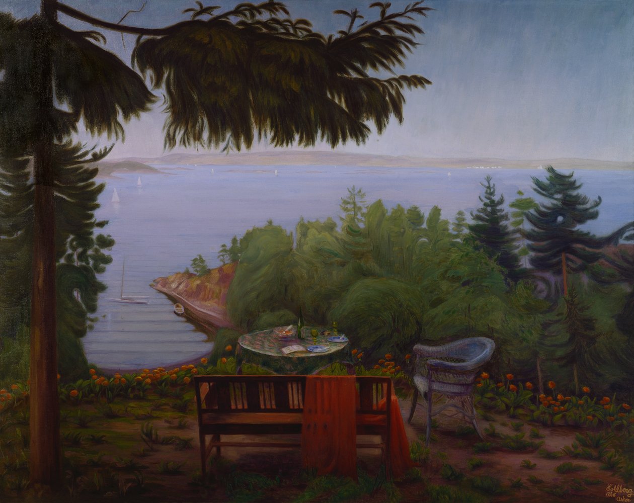 Summer Evening at Oslo Fjord by Harald Oscar Sohlberg
