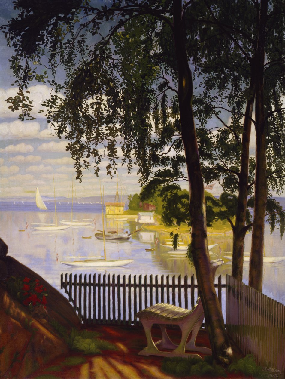Summer Sunday in Nærsnes Bay by Harald Oscar Sohlberg