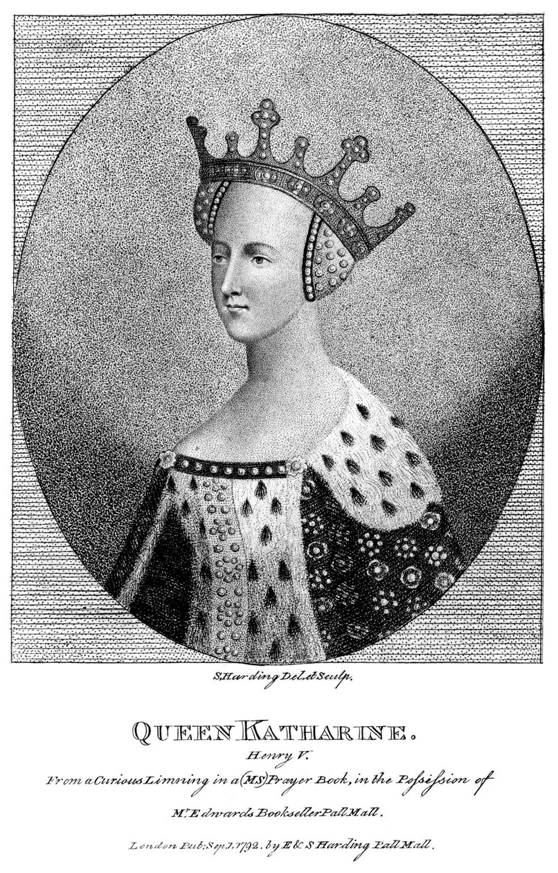 Catherine of Valois, queen consort of King Henry V by Harding