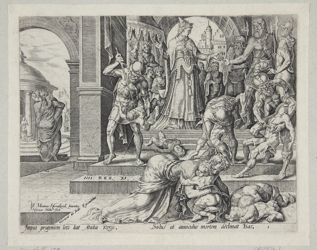 Athaliah Destroying the Royal Progeny by Harmen Jansz. Muller
