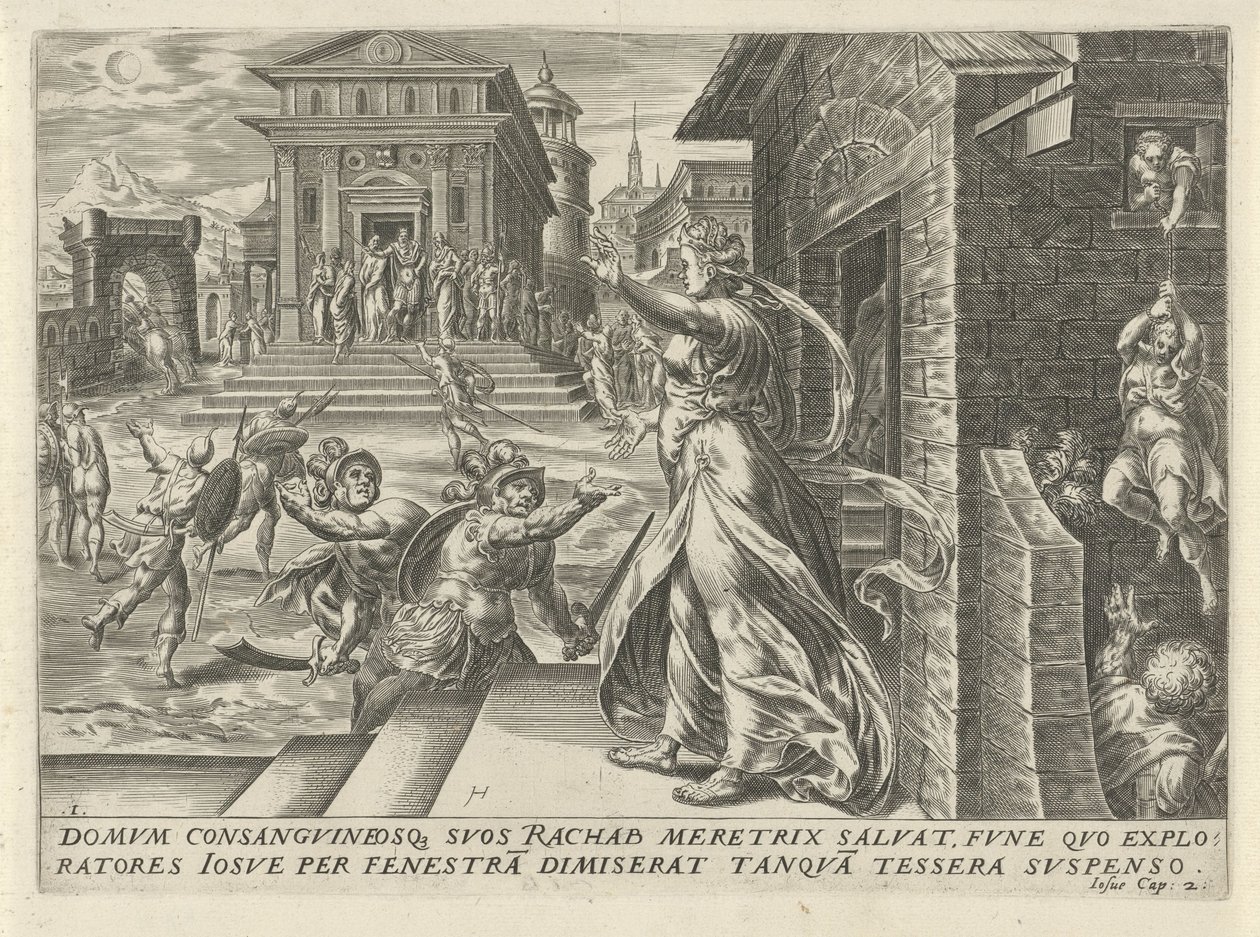 Rahab Lets the Spies Escape through the Window by Harmen Jansz Muller
