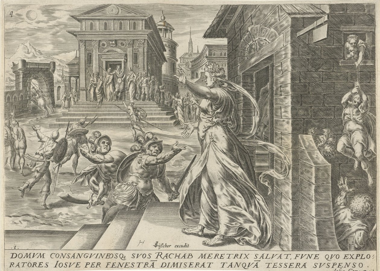 Rahab Lets the Spies Escape Through the Window (series title) by Harmen Jansz Muller
