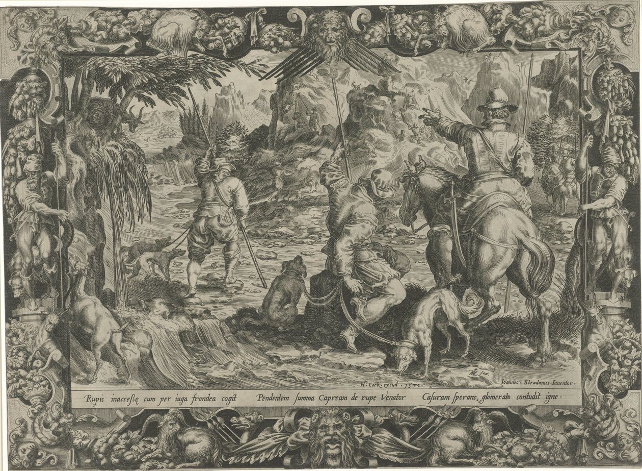 Ibex Hunt (Hunting Scenes) by Harmen Jansz Muller