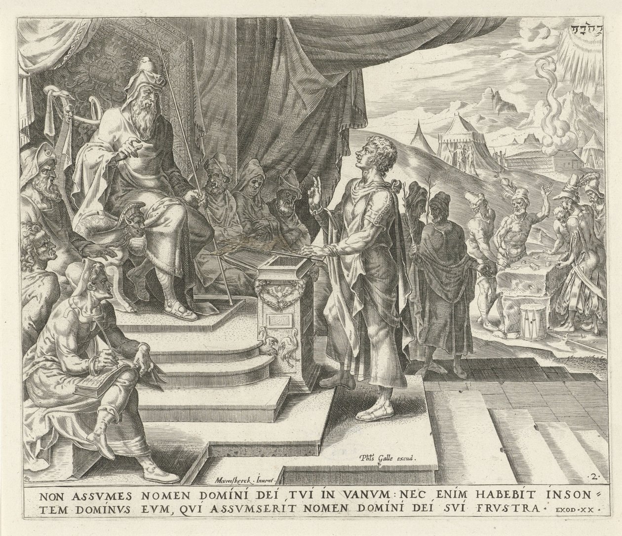 A Man Swearing by God Before the Judge (The Ten Commandments) by Harmen Jansz Muller