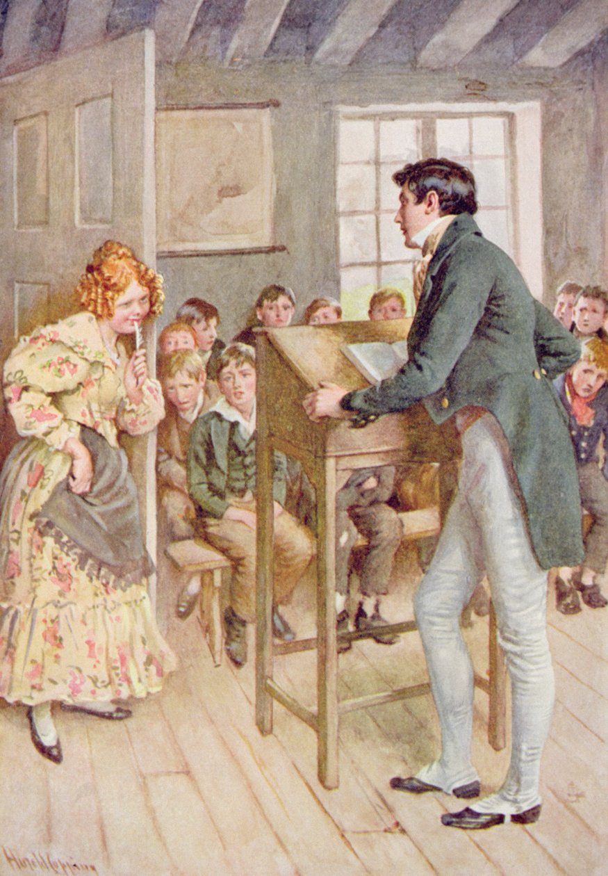 Fanny Squeers and Nicholas Nickleby, illustration for 