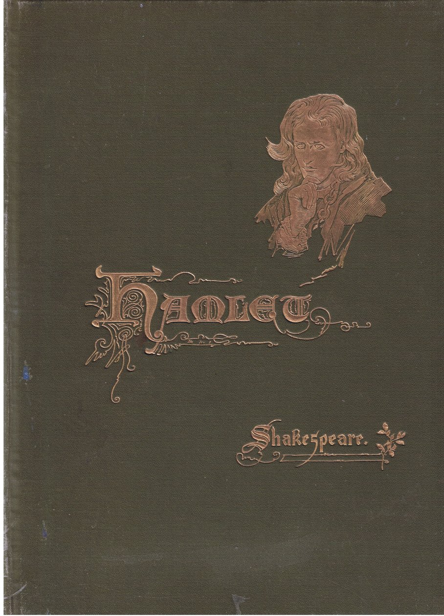 Front cover board design, illustration from Hamlet by Harold Copping