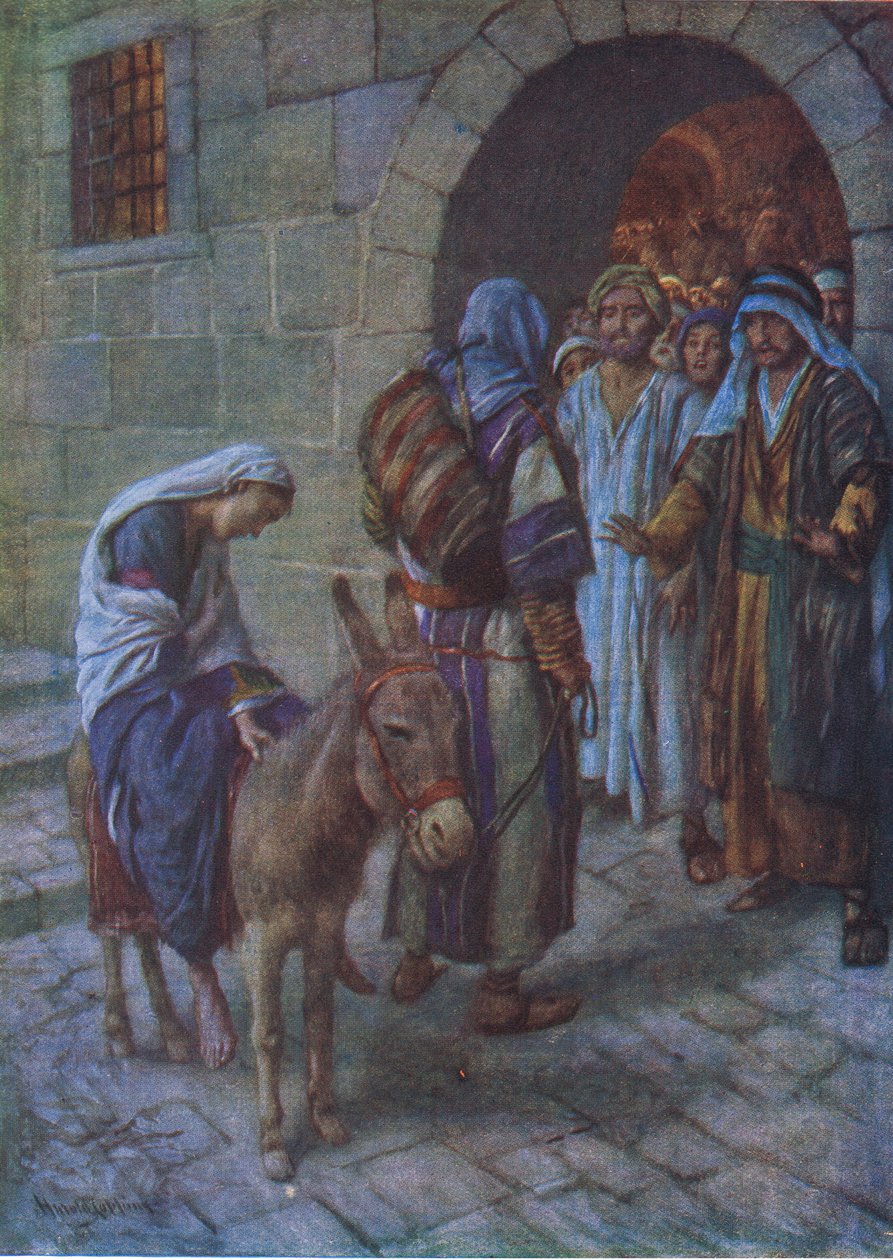 No room at the inn, illustration from Harold Copping Pictures: The Crown Series by Harold Copping