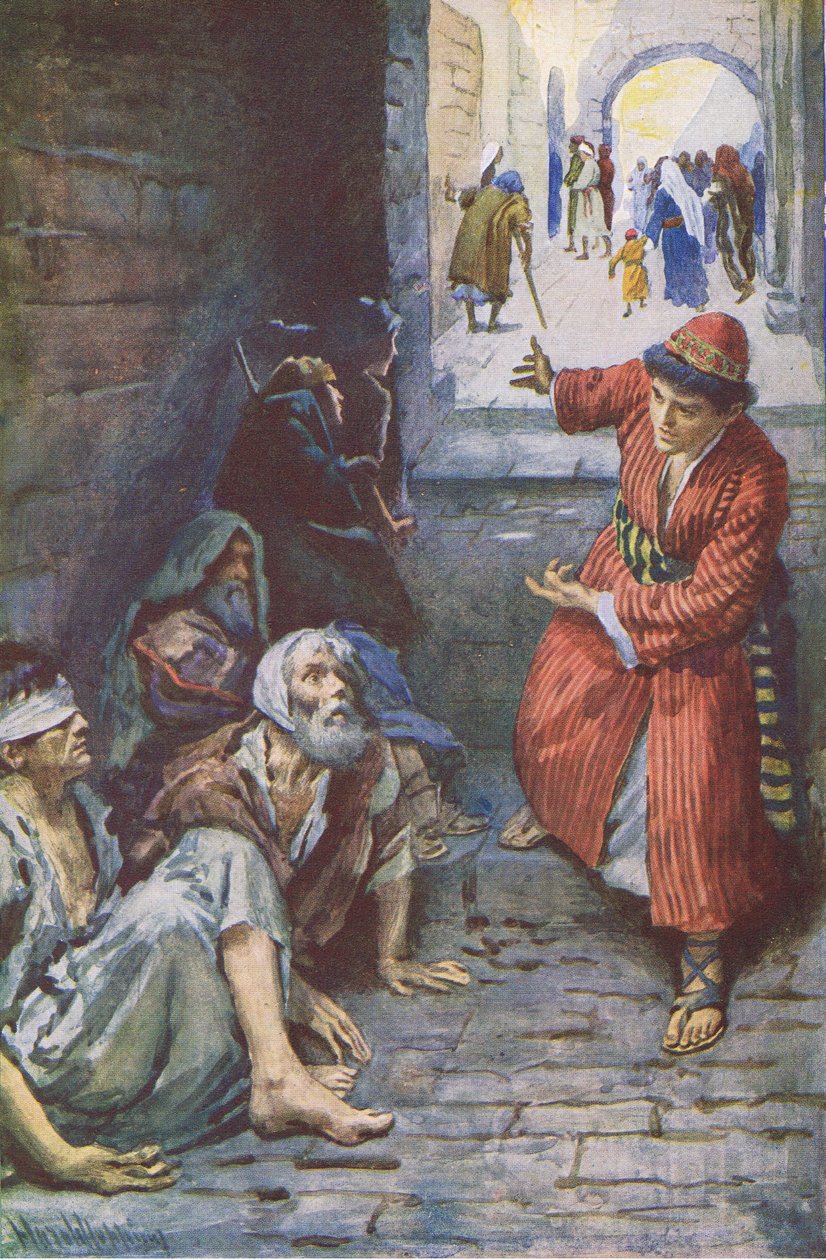 The great invitation, illustration from Harold Copping Pictures: The Crown Series, c.1920s by Harold Copping