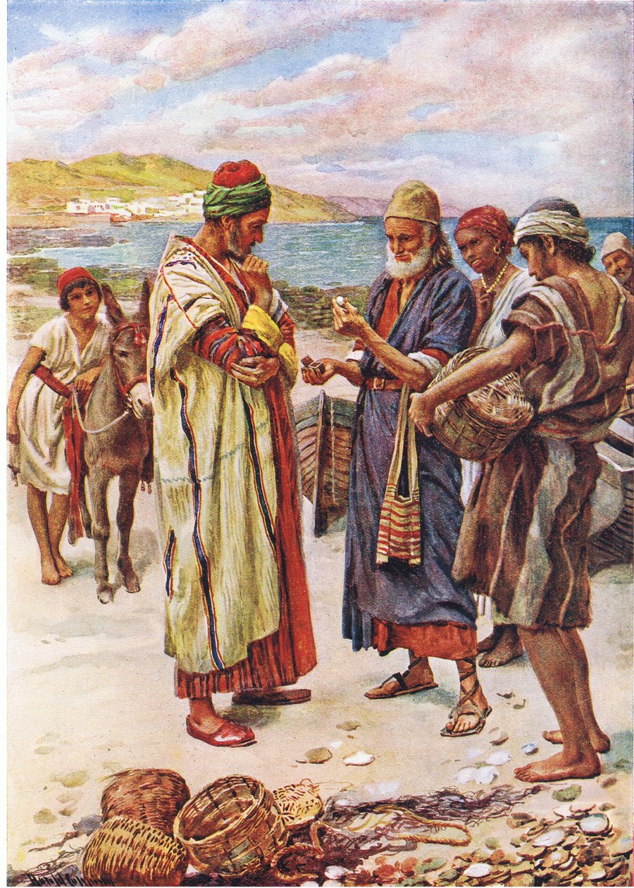 The pearl of great price, illustration from Harold Copping Pictures ...