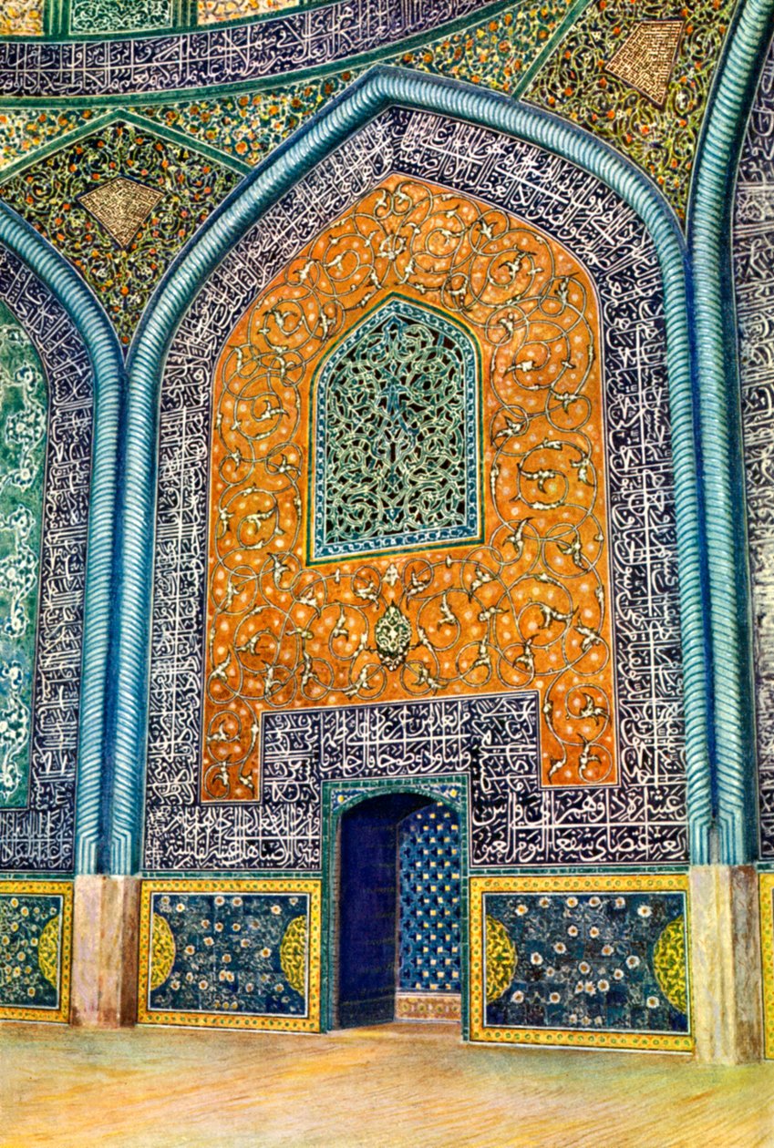 Wall Panel in the Mosque of Sheikh Lutfullah, Isfahan, Iran by Harold E Hare