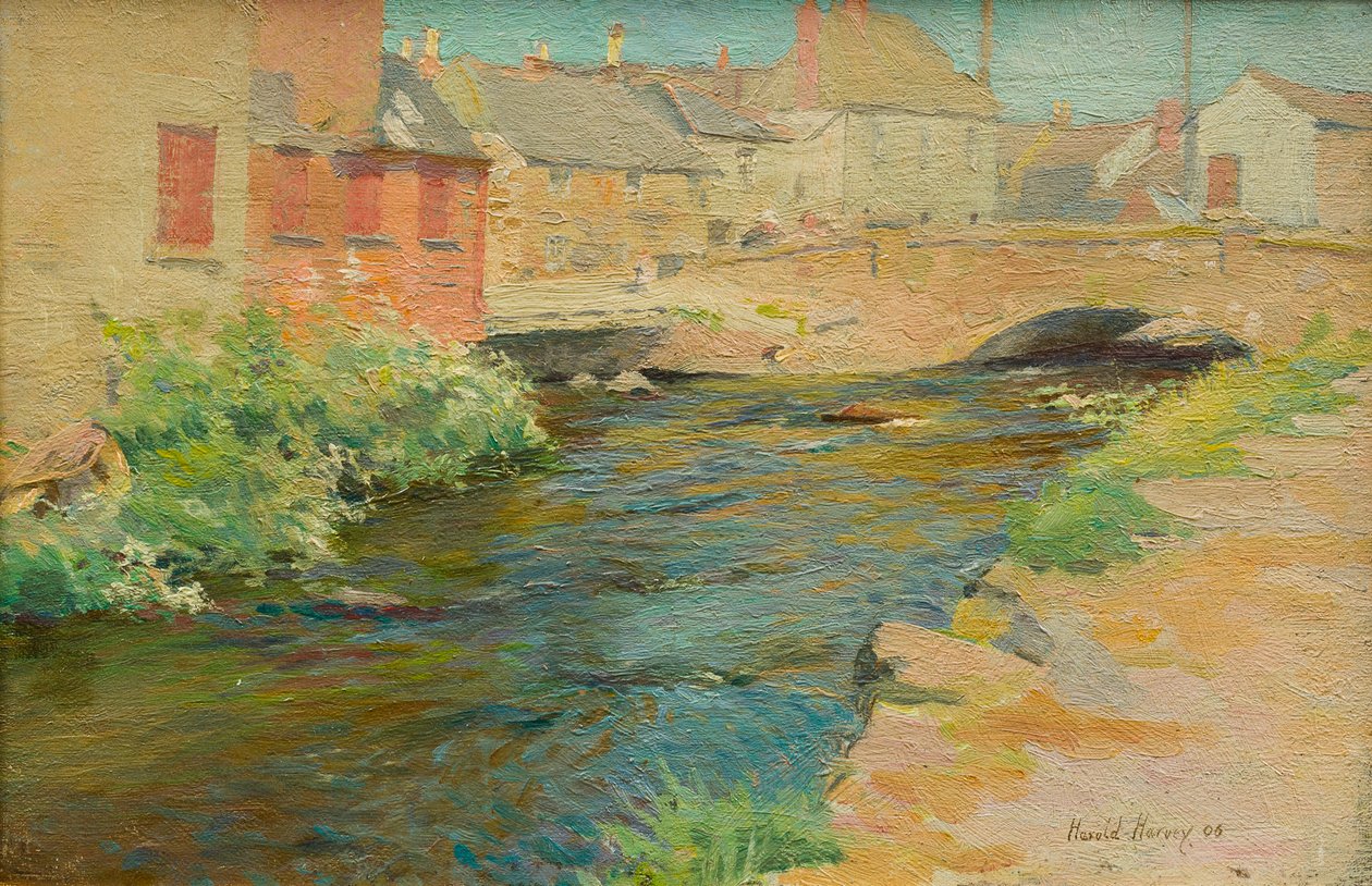 Newlyn Bridge by Harold Harvey