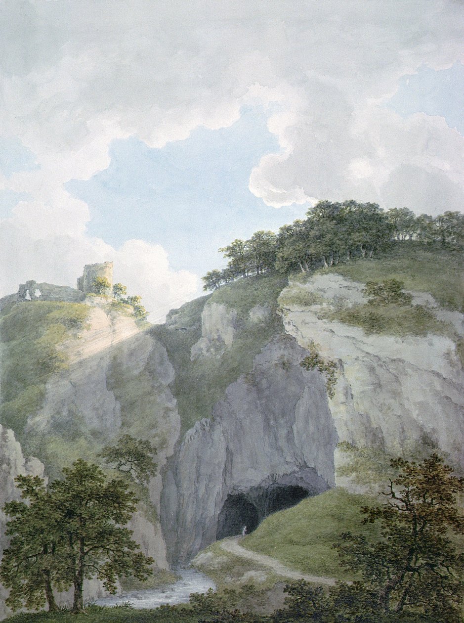 View of Castle and Cavern at Castelton, Derbyshire by Harriet Lister
