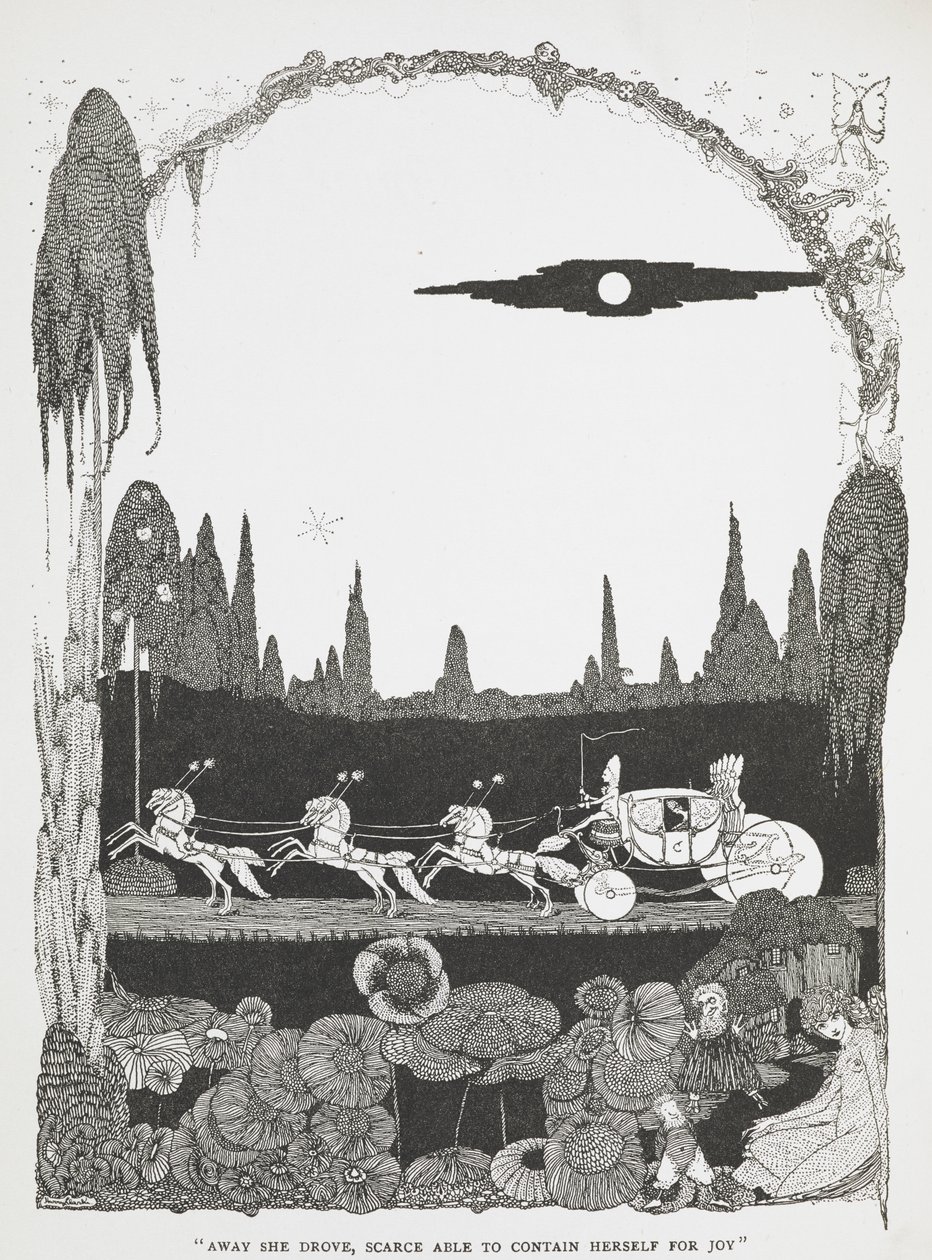 Away she drove, scarce able to contain herself for joy. Illustration for the story 