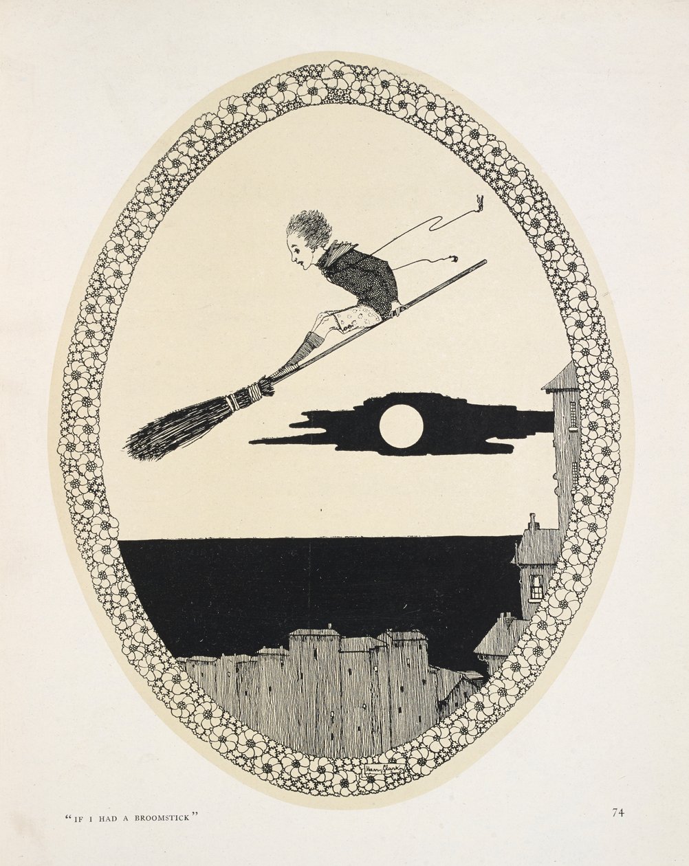 If I Had a Broomstick (Illustration for a Poem by Patrick R. Chalmers) by Harry Clarke