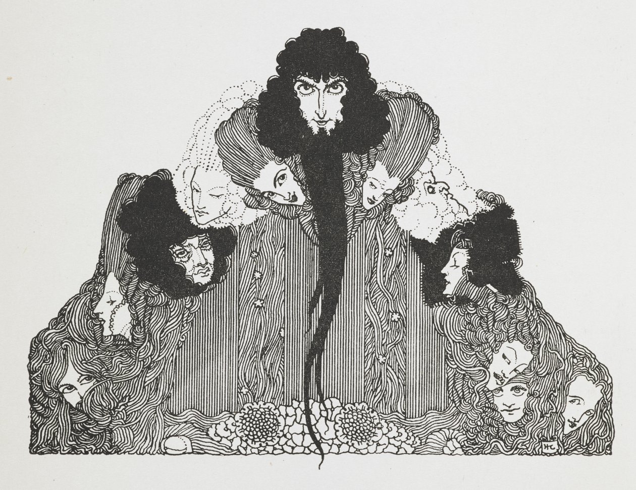 Illustration of Bluebeard by Harry Clarke