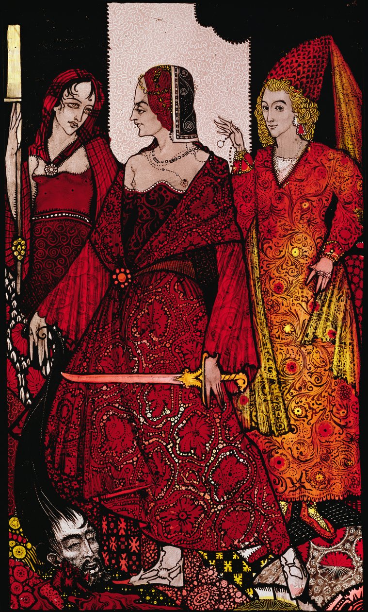 Queens Who Cut the Hogs of Glanna... Illustration by Harry Clarke from 