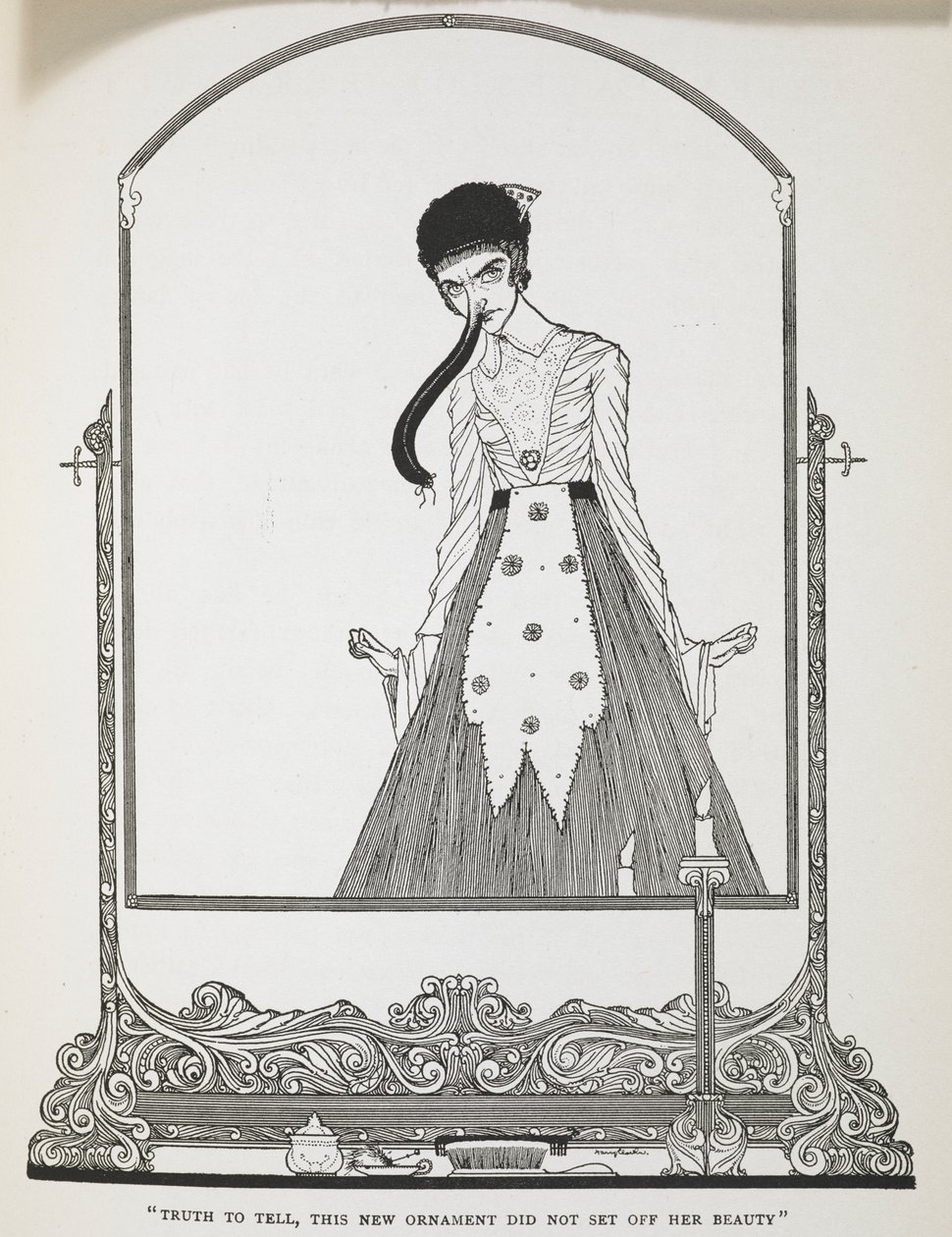 Truth to Tell, This New Ornament Did Not Set Off Her Beauty (Illustration for 