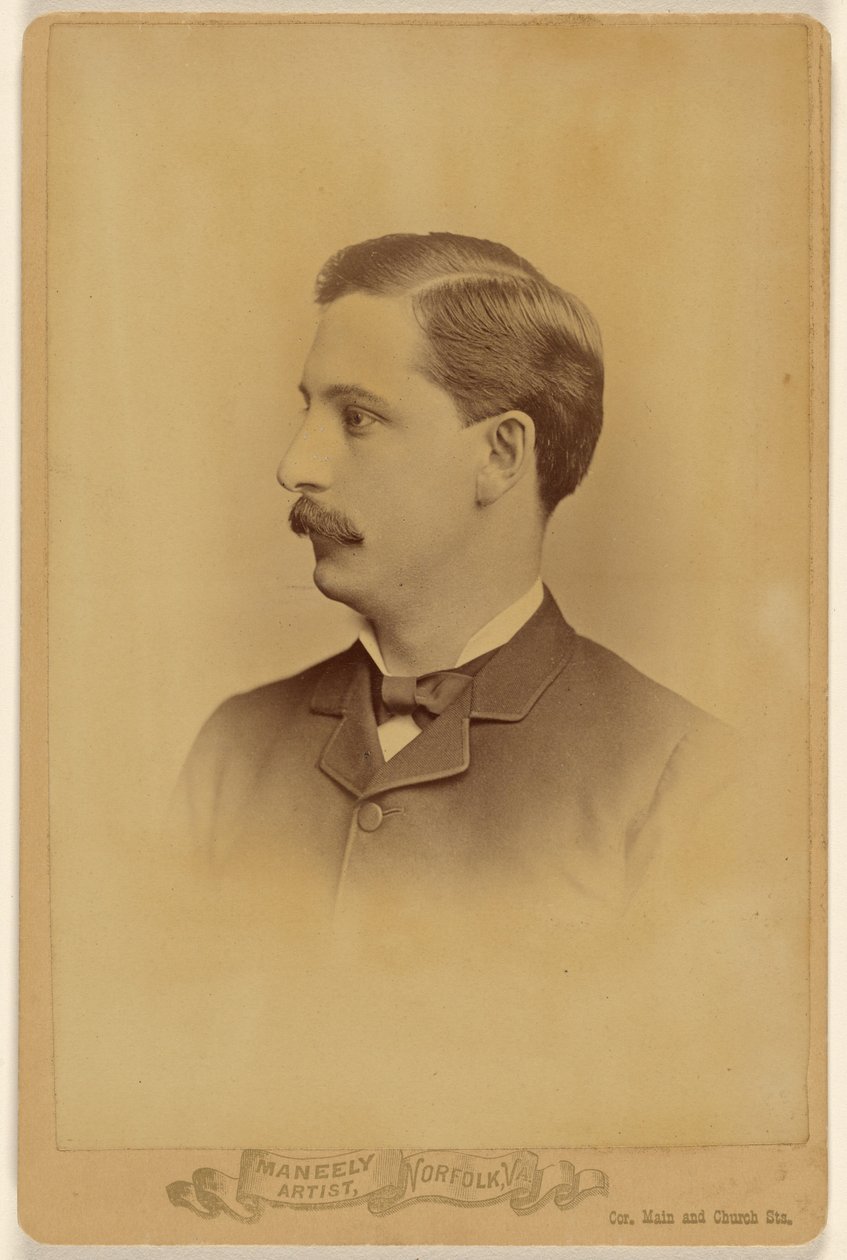 Unidentified Man with Moustache, in Profile by Harry F. Maneeley