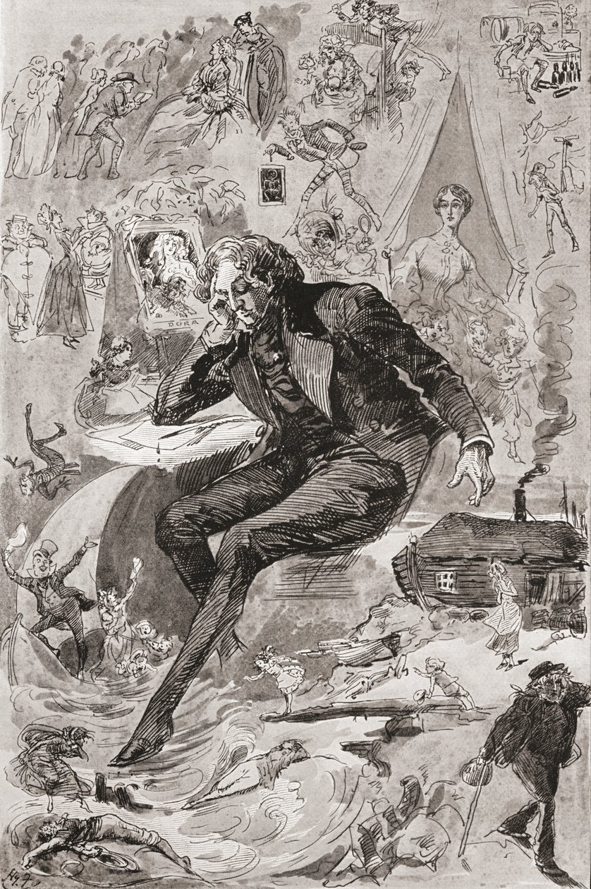 David Copperfield (Illustration for the Charles Dickens novel David Copperfield) by Harry Furniss