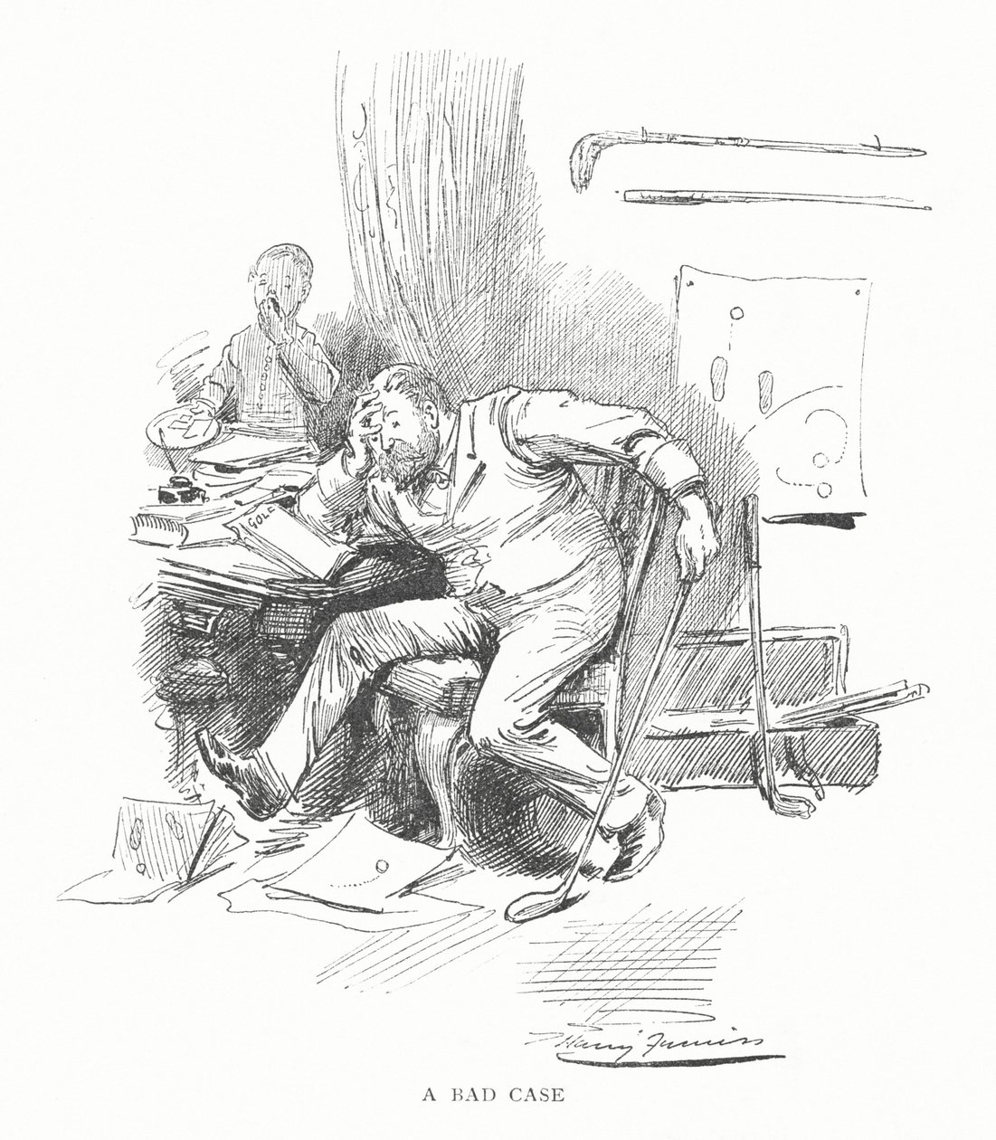 Golf: A bad case by Harry Furniss