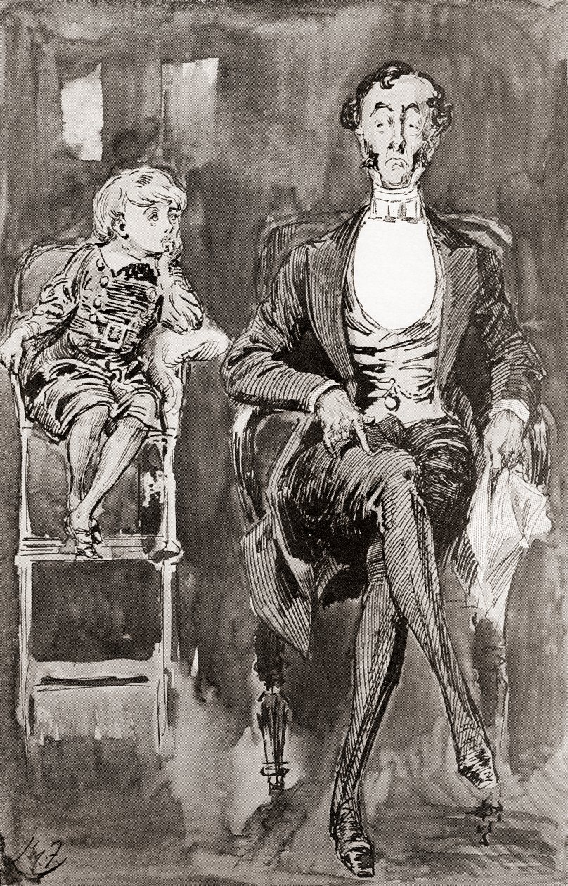 Illustration by Harry Furniss for the Charles Dickens novel Dombey and Son by Harry Furniss
