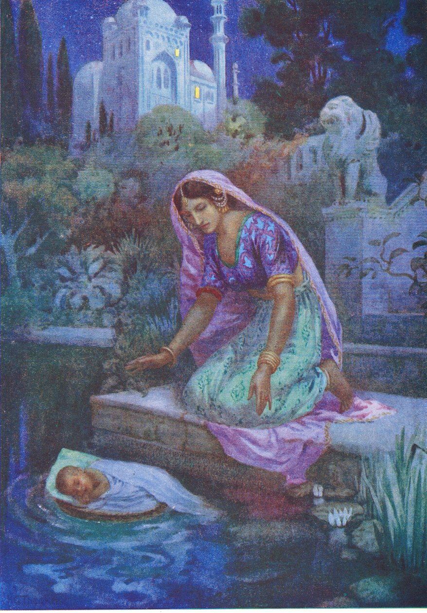 Kunti dared not disobey. From the Adventurous Brethren, illustration from 